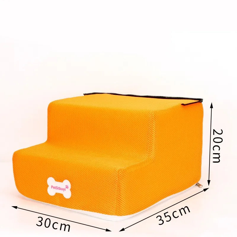 3-Step Pet Stairs for Small Dogs and Cats - Removable Washable Non-Slip Ramp Ladder two floors 3 China Mainland