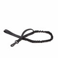 Tactical Military Dog Collar Leash Adjustable Nylon Leash for Medium Large Dogs Heavy Duty Dog Leash with Shock Absorption Black