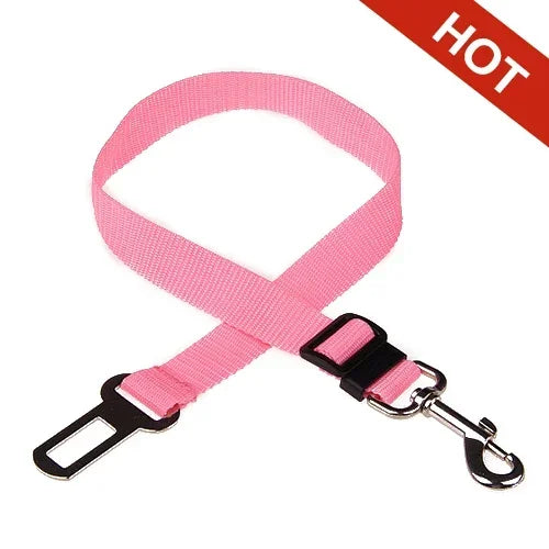 Dog Seat Belt | Quick Release Pet Safety Belt for Car Travel Pink