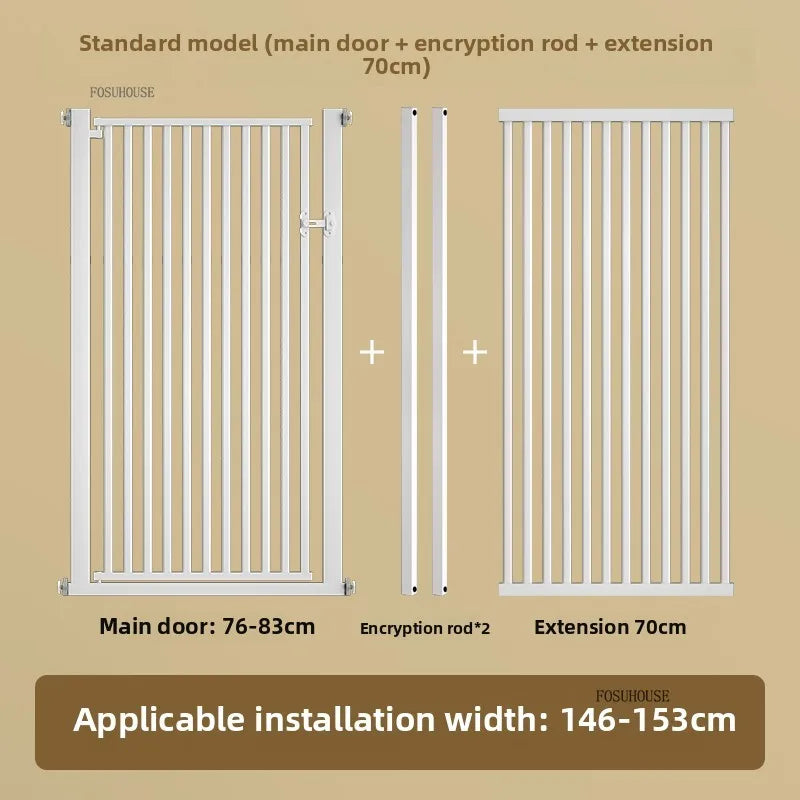 Free Punch Pet Fence Dog Fences Isolation Door Anti-Cat Door Fence Indoor Special Encryption Dog Safety Corral for Pet Products W146-153CM