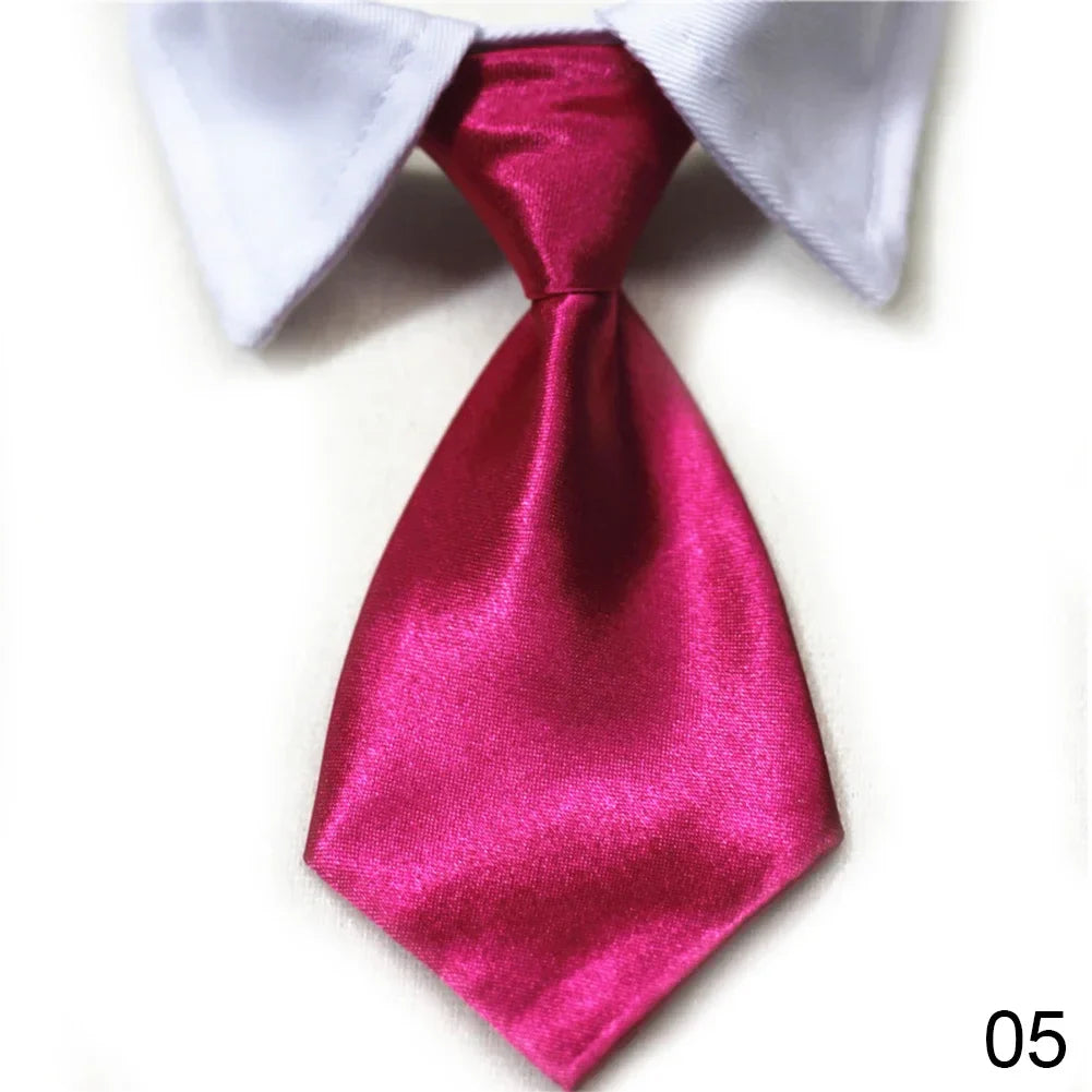 Pet Bow Tie Collar Tuxedo - Formal Necktie for Dogs & Cats, Small & Medium (32cm/12.6in, 40cm/15.75in) - 12 Colors 5