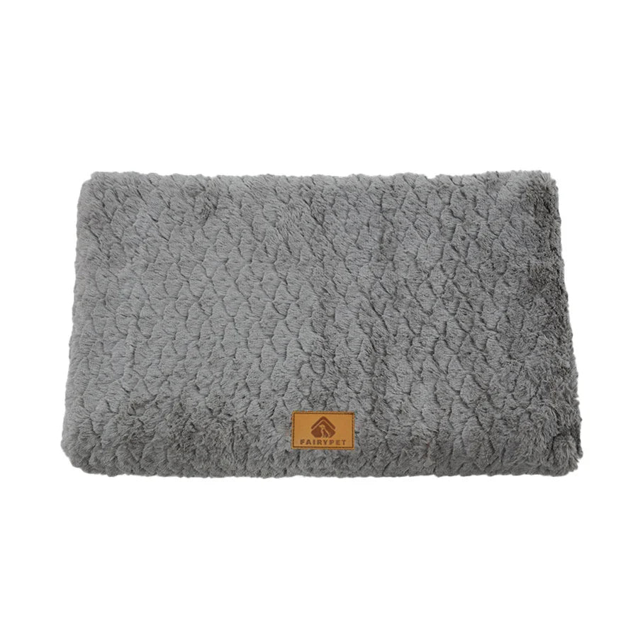 Short Plush Removable Washable Pet Bed - High Elasticity Non-Collapse Cushion for Small and Medium Dogs and Cats GRAY