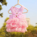Dog Summer Dress Cat Lace Skirt Pet Clothing Chihuahua Stripe Skirt Puppy Cat Princess Apparel Cute Puppy Clothe Dog Accessories color a