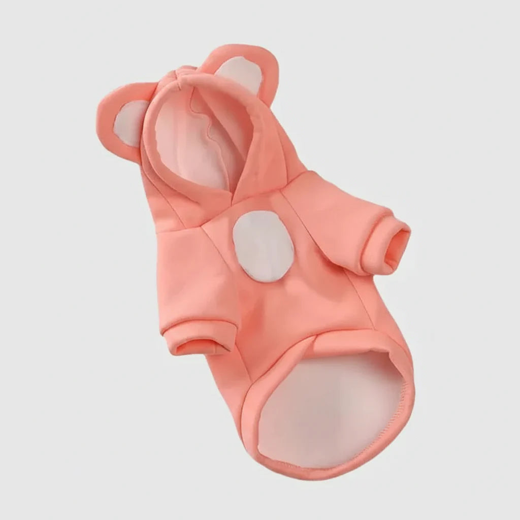Cute Hairless Cat Hoodie Sweater – Warm Sphynx Pet Clothing Pink