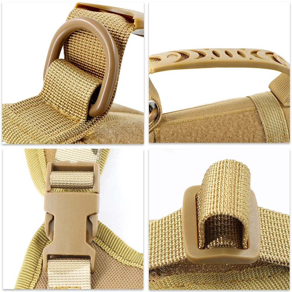 Tactical Puppy Harness For Small Dogs Adjustable Cat Harnesses Vest For Military Service Dogs Training Kitten Cat Accessories