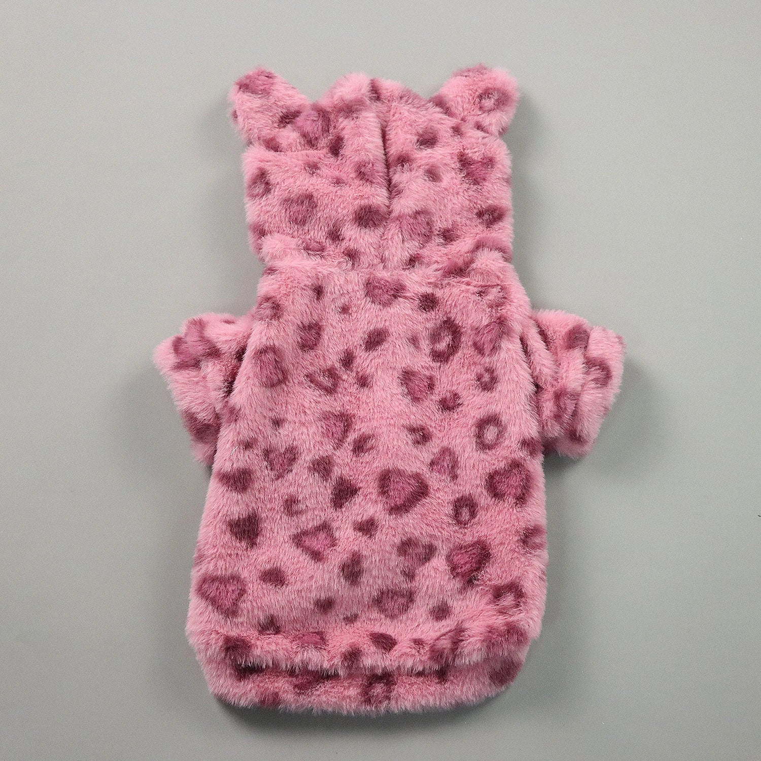 Pet Warm Clothes for Dog Cat Puppy Jacket with Lovely Ear Hat Fuzzy Coat Sweatshirt Dog Costume Outfits for Small Medium Dog fo Pink