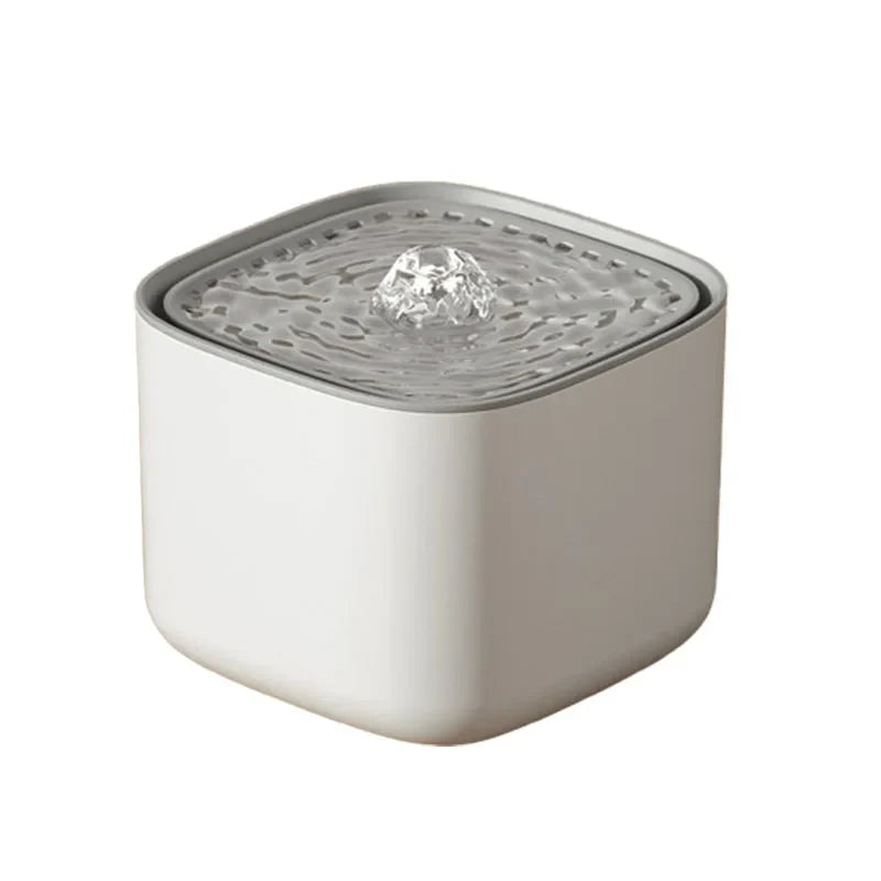 101oz/3L Pet Water Fountain Automatic Induction Circulating Filtering Cat Water Drinker USB Electric Mute Cats Water Dispenser White Regular 3L
