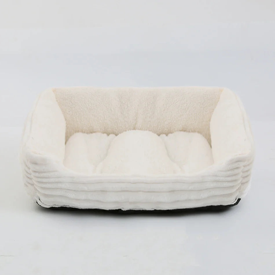 Plush Square Pet Bed for Dogs & Cats, Calming Kennel Sofa Cushion in Multiple Sizes (XS-XXL) cat dog bed 09
