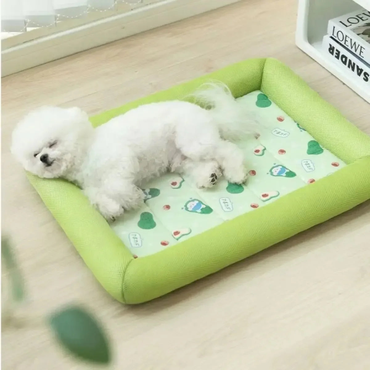 Cooling Pet Bed for Dogs & Cats Summer Cooling Mat Plush Sofa Blanket for Small Medium Large Breeds Green China Mainland