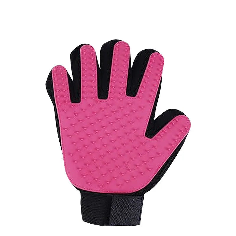Multicolor Silicone Pet Grooming Gloves for Cats and Dogs – Reusable Hair Removal Mitt pink right