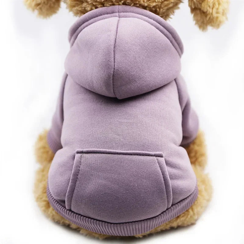 Pet Dog Clothes For Small Dogs Clothing Warm Clothing for Dogs Coat Puppy Outfit Pet Clothes for Large Dog Hoodies Chihuahua Purple