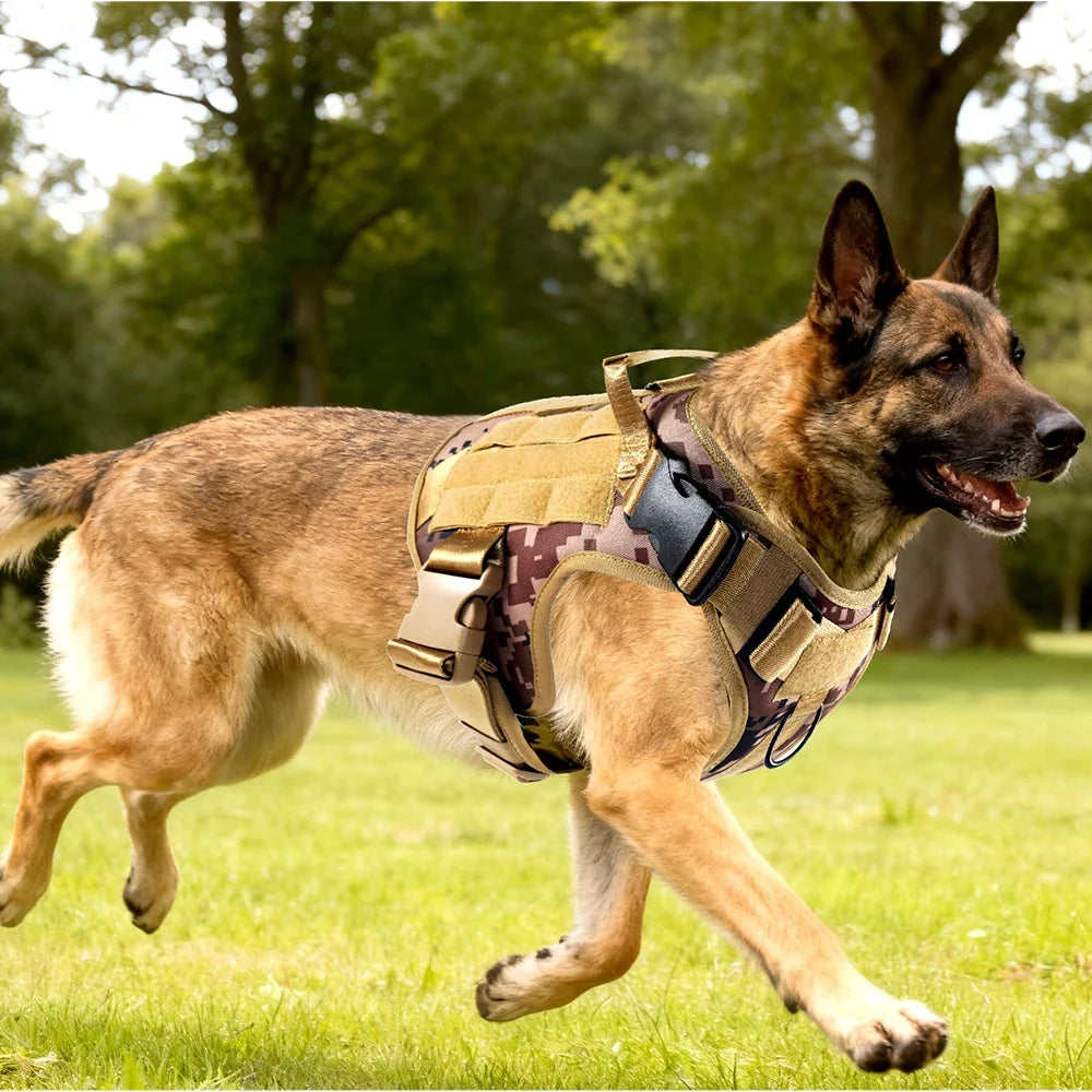 Dog Tactical Harness Vest Pet Dog Harness for Medium Large Dogs Reflective Dog Harness No Pull with Durable Soft Handle