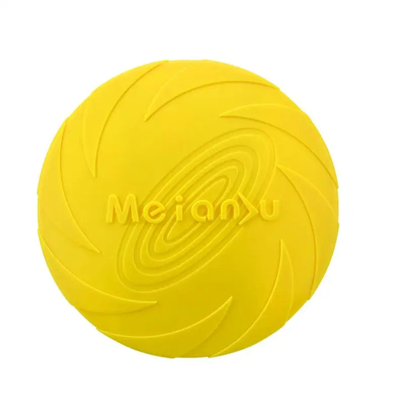 Bite-Resistant Dog Flying Disc — Durable Puppy Training & Outdoor Interactive Fetch Toy Yellow
