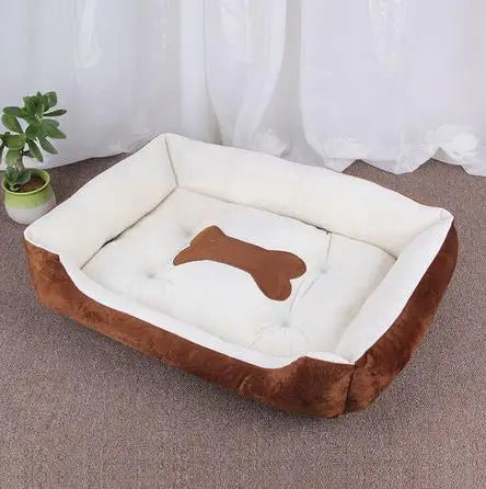 Large Plush Pet House Bed — Deep Sleeping Calming Dog & Cat Cushion for Puppies and Small Breeds (Chihuahua) 2