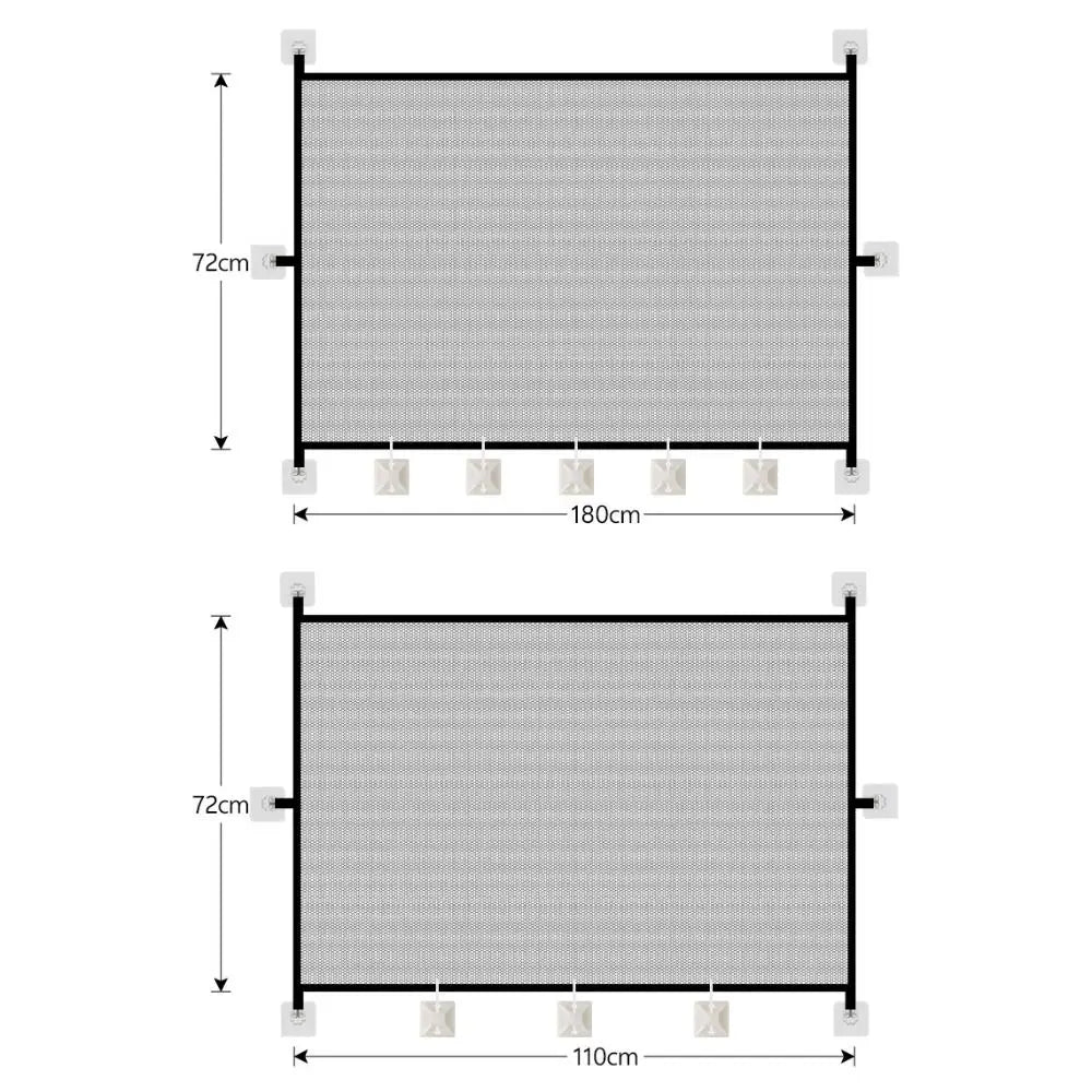 Portable Retractable Pet Barrier Fences Folding Anti-Escape Pet Safety Gate Mesh with Hooks Dog Isolation Gate Hallways