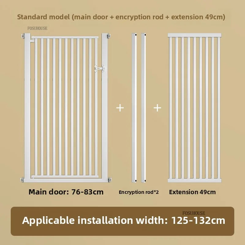 Free Punch Pet Fence Dog Fences Isolation Door Anti-Cat Door Fence Indoor Special Encryption Dog Safety Corral for Pet Products W125-132CM