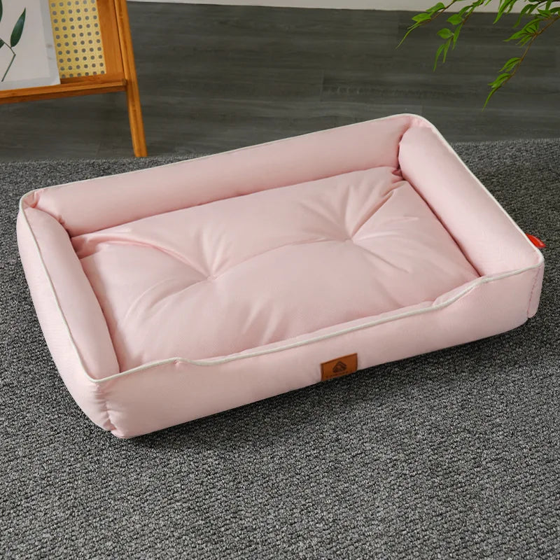 Large Dog Bed Waterproof Dog Bed for Big Dogs Summer Cooling Cat Bed Soft Sleeping Pet Mat All Seasons Puppy Mat for Chihuahua Oxford pink