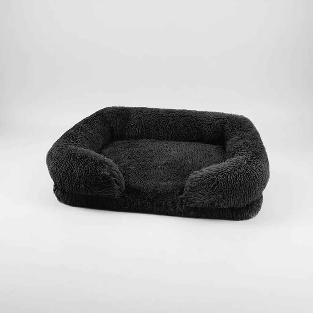 Orthopedic Dog Bed for Large Dogs – Thick Egg Crate Foam with Washable Cover Black