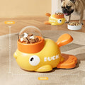 Dog 2-in-1 Interactive Toy Pet Automatic Food Treat Dispenser Cartoon Duck Design Slow Food Pet Snack Feeder for Dog Training NPL6088-YW