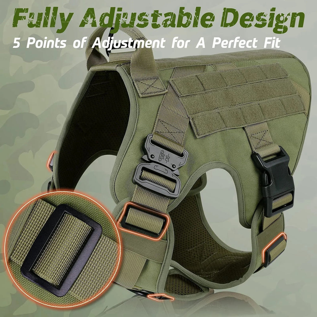 Tactical Military Vest Pet German Shepherd Golden Retriever Tactical Training Dog Harness and Leash Set For All Breeds Dogs