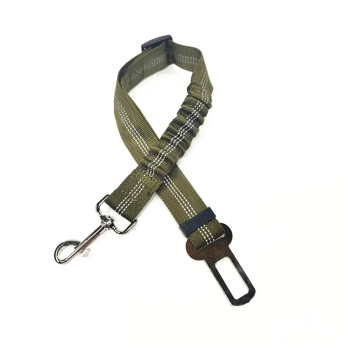 Dog Seat Belt | Quick Release Pet Safety Belt for Car Travel 46-Army Green