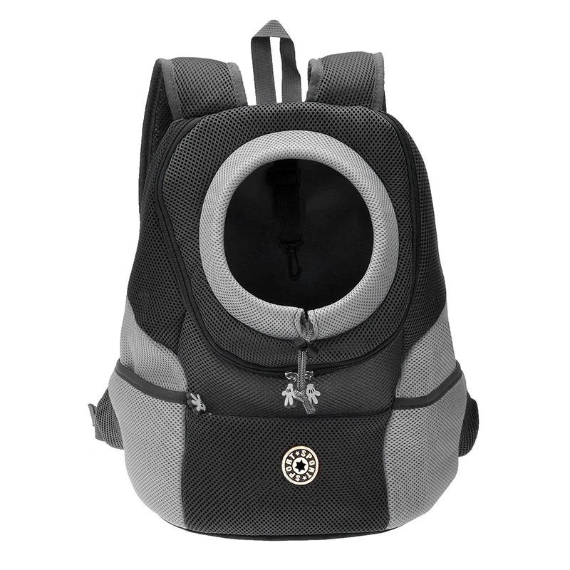 Double-Shoulder Pet Carrier Backpack for Small Dogs – Breathable Travel Dog Carrier, Fits Pets Up to 12 kg (26 lb) black
