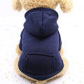 Pet Dog Clothes For Small Dogs Clothing Warm Clothing for Chihuahua Coat Puppy Outfit Pet Clothes for French Bulldog Hoodies Navy blue
