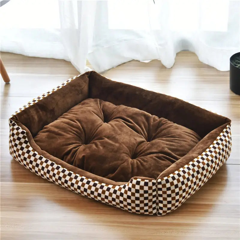 Large Plush Pet House Bed — Deep Sleeping Calming Dog & Cat Cushion for Puppies and Small Breeds (Chihuahua) 12