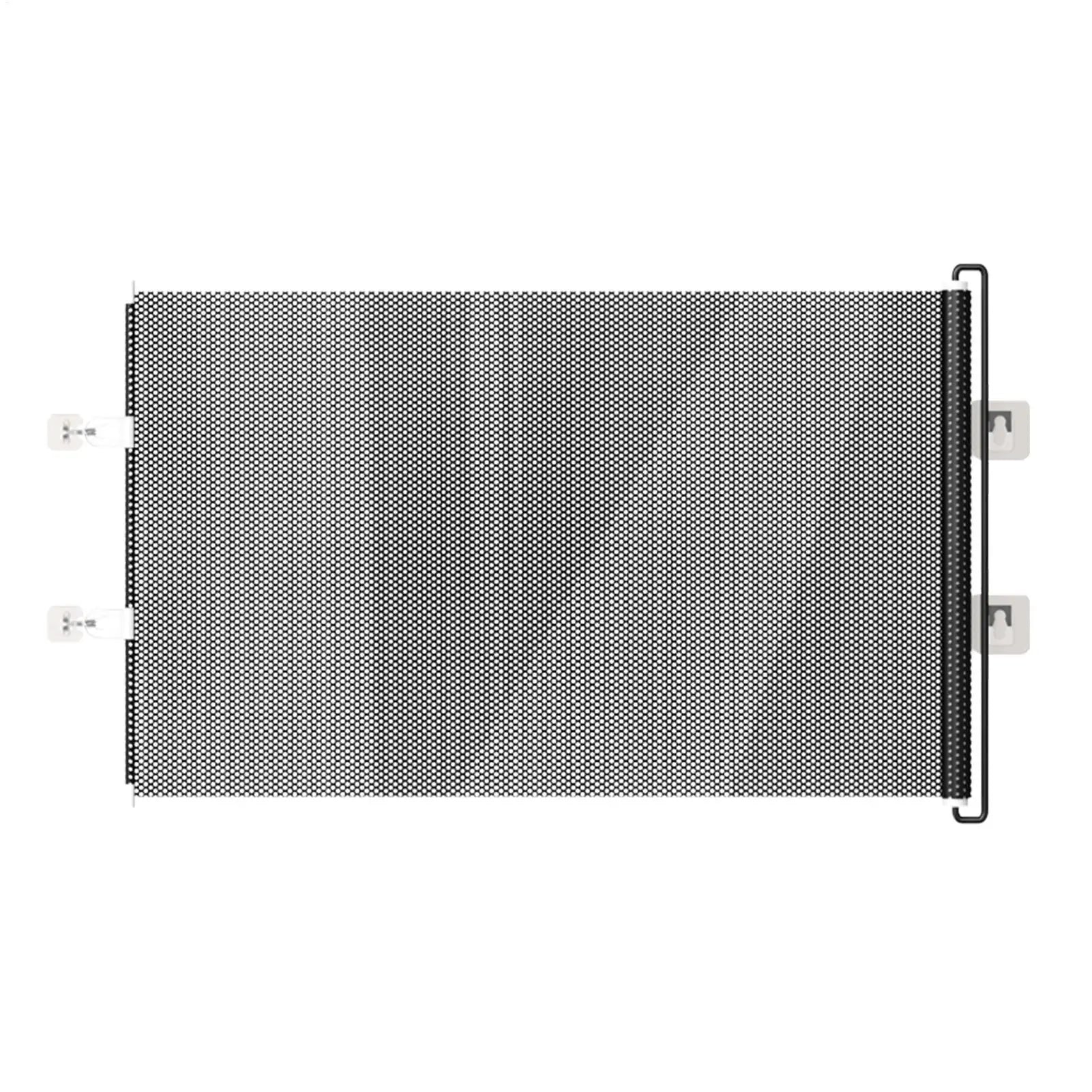 Retractable Pet Gate Dog Retractable Gate No-Drill Childproof Net Fence Cat Baffle for Indoor Staircase Patio Fireplace Deck