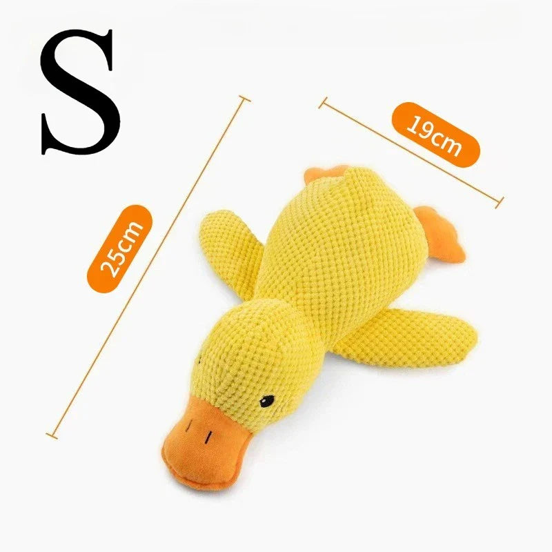 Fleece Dog Chew Toy - Soft Puppy Teething & Tug Toy for Small Dogs Duck S