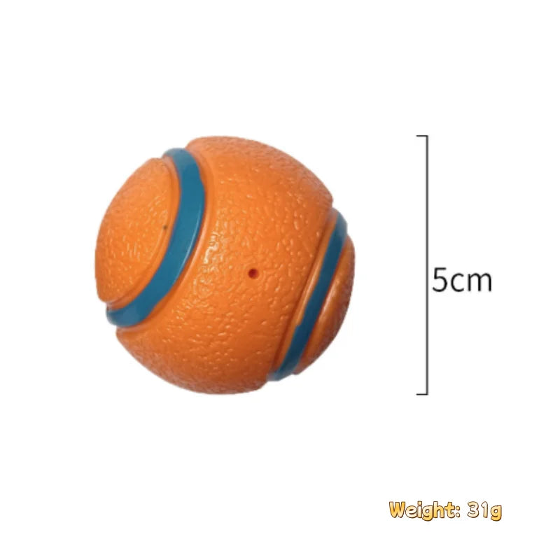 Chew-Proof Rubber Dog Ball - Elastic Jumping Fetch Toy for Small, Medium & Large Dogs 5CM
