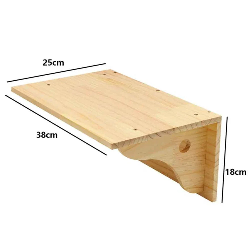 Wall-Mounted Cat Climbing Rope – Solid Wood Pedals & Sisal Scratch Training Toy for Indoor Cats Big platform