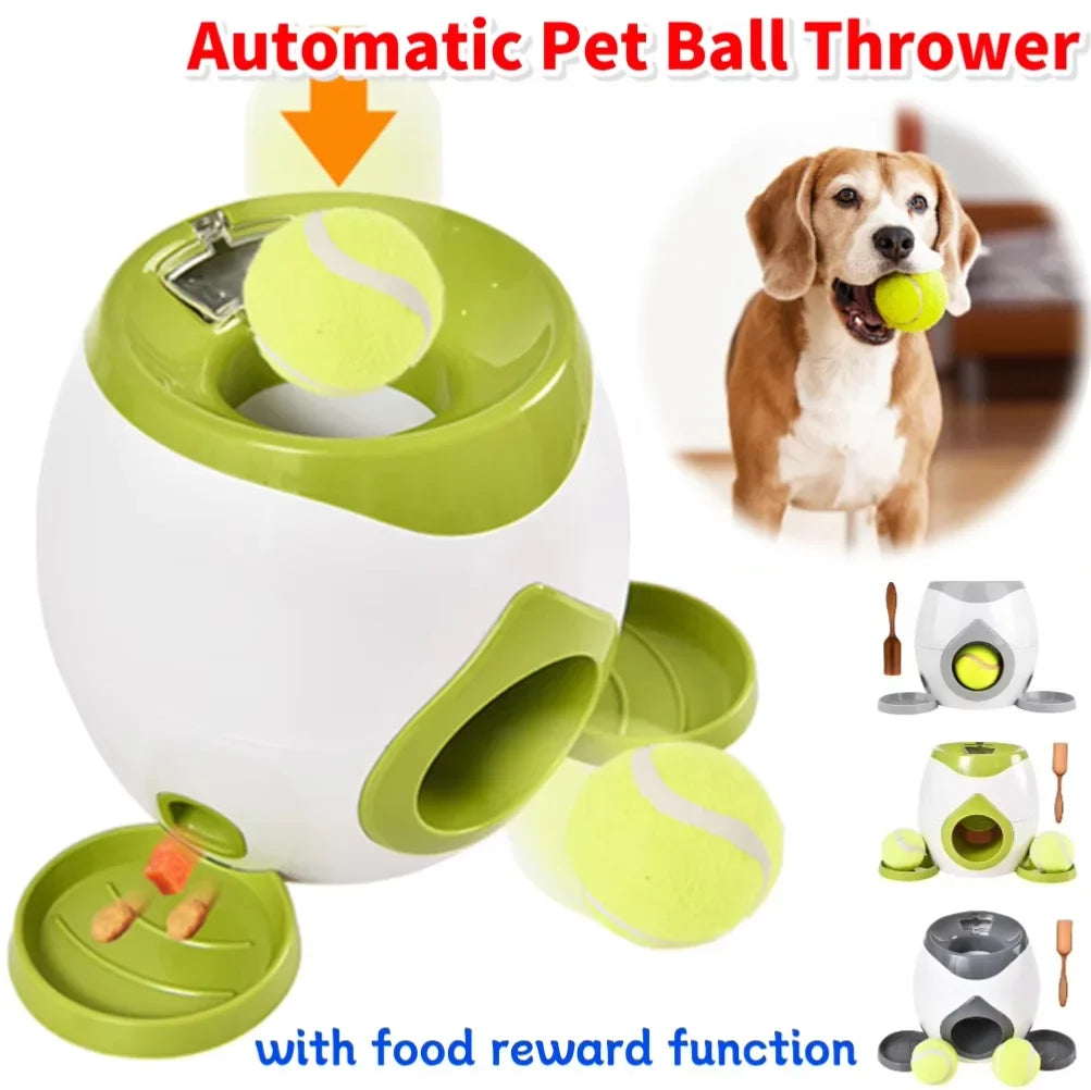 Automatic Dog Ball Launcher Dog Tennis Food Reward Machine Dog Tennis Ball Machine Slow Feeder for Small and Medium Dogs Feeder