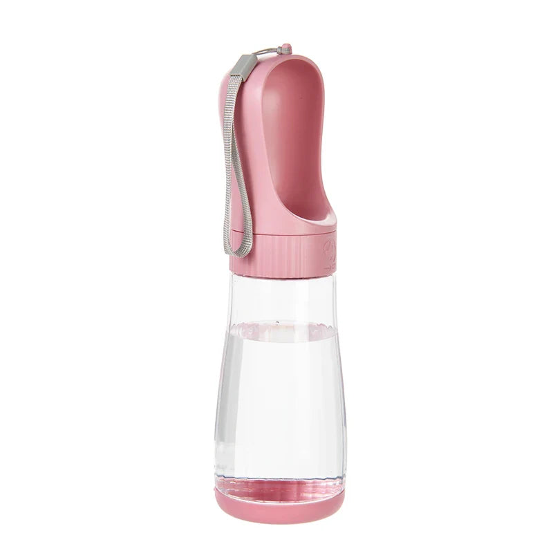 Portable 2-in-1 Dog Water Bottle with Food Container – Travel Pet Water Dispenser for Small to Large Dogs & Cats Pink 510ML Water China Mainland