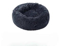 Calming Round Plush Pet Bed — Anxiety Relief for Dogs & Cats dark grey 40cm