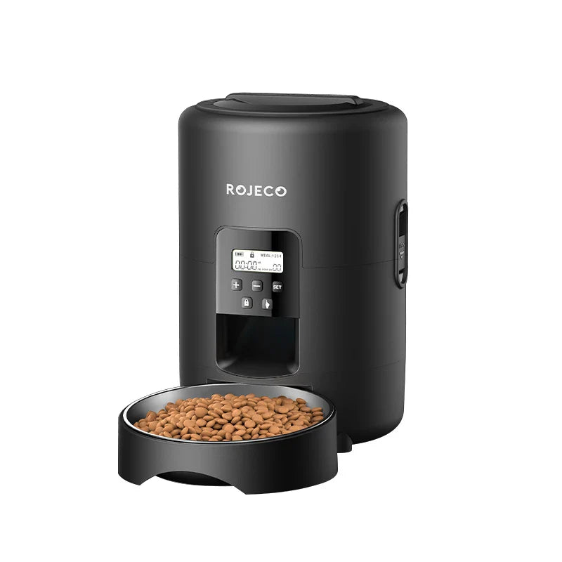 2L (67.6 fl oz) Automatic Pet Feeder – Smart Kibble Dispenser with Button Control, Programmable Auto Feeder for Cats & Small Dogs Button Version 2L China Mainland