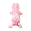 Adidog Clothes Dog Jumpsuit Warm Puppy Pet Clothes For Dog Hoodies Sweatshirt Yorkie French Bulldog Clothing For Dog Coat Jacket Pink
