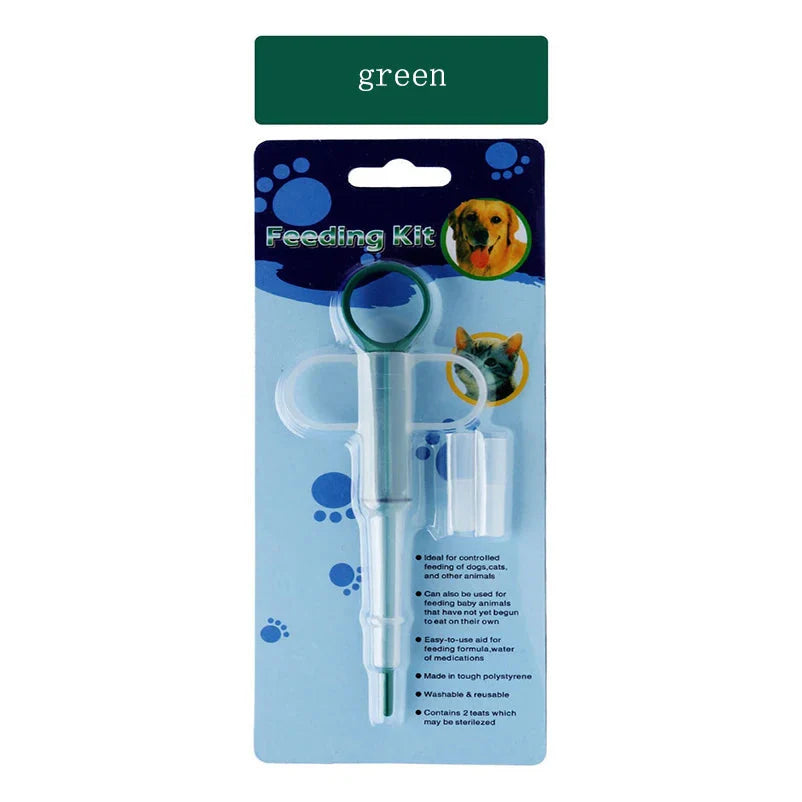 Pet Feeding Syringe – Safe & Easy Medicine Dispenser for Cats & Dogs green