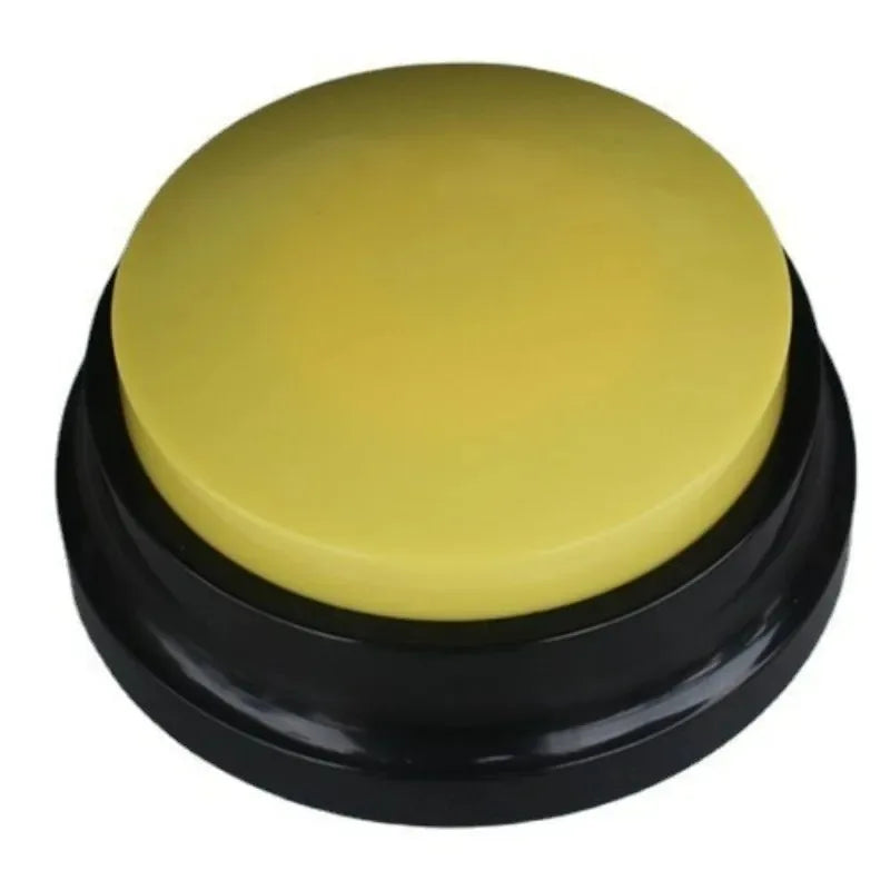 Dog Communication Buttons Voice Recording Button for Pet Training Buzzer 30 Second Record Playback Funny Gift for Talking Pet Yellow