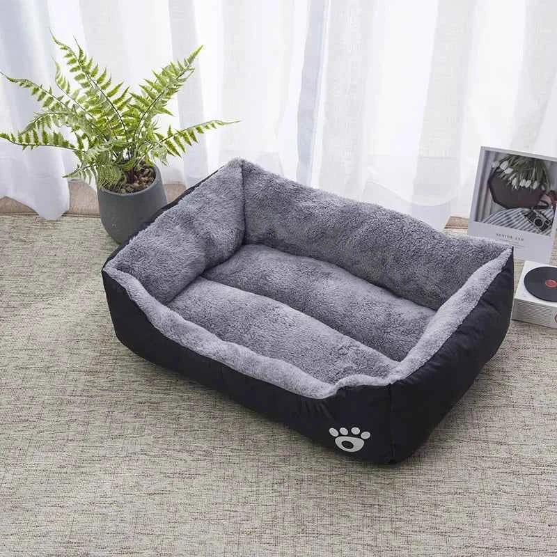 Color Square Winter Warm Pet Bed – Dog & Cat House Black