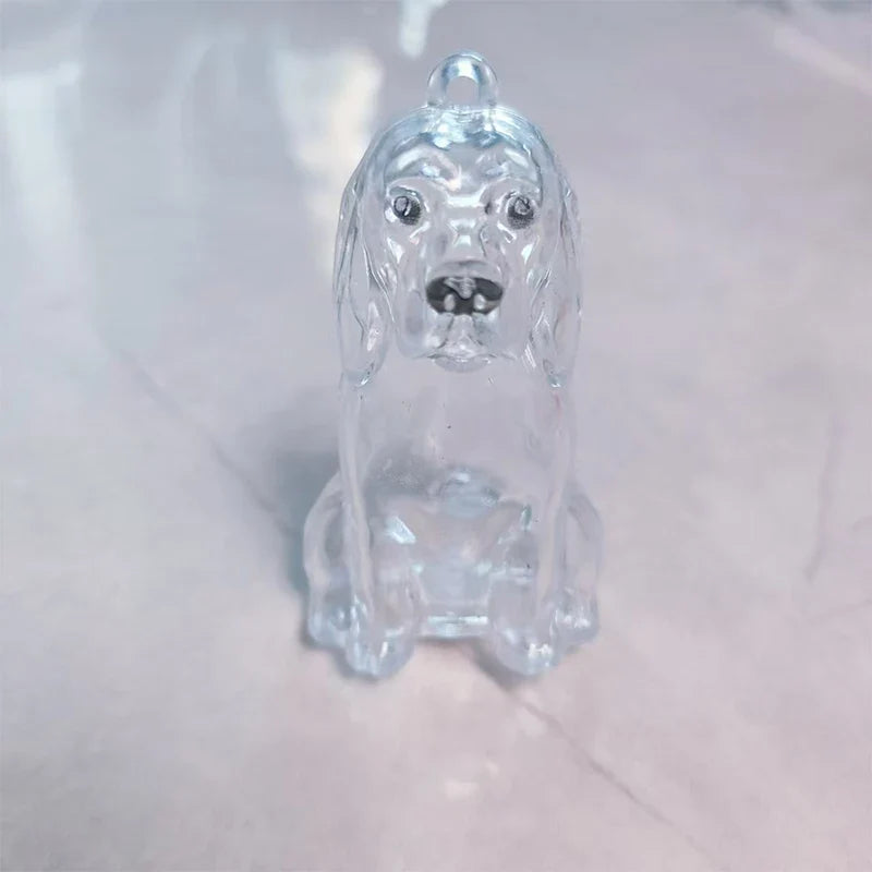 Clear Puppy Hair Memorial Keepsake Capsule | Pet Fur Container DIY Pendant Keychain A17
