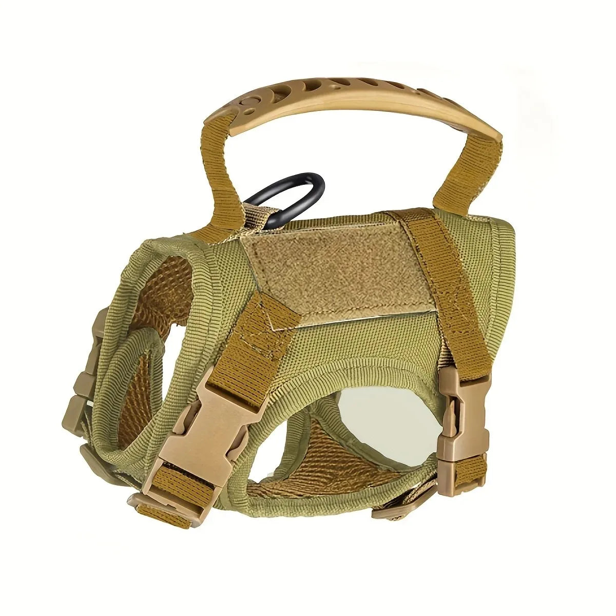 Tactical Cat Harness For Walking Escape Proof Adjustable Pet Vest Harness Soft Mesh With Control Handle For Large Cat Small Dog Khaki