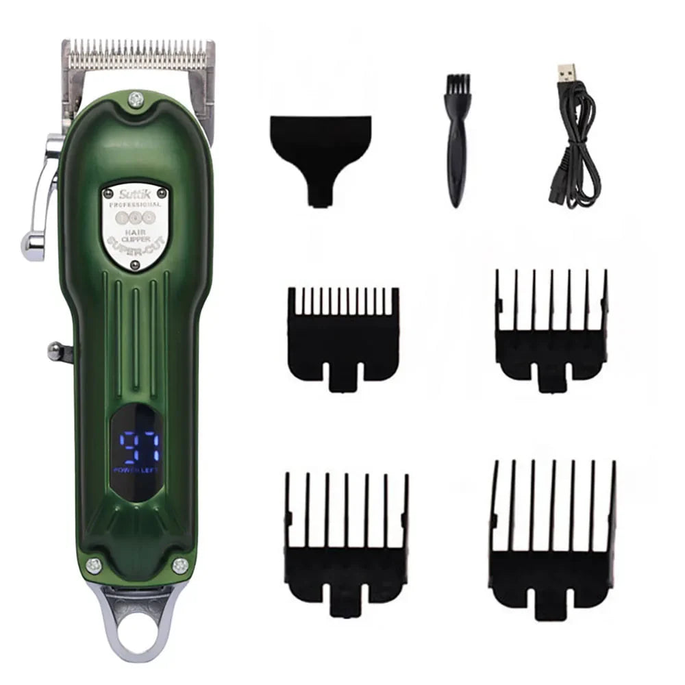 Professional Rechargeable Pet Hair Clipper - All-Metal Dog & Cat Grooming Trimmer, Quiet Cordless JML003