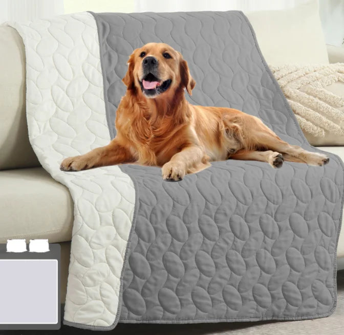 Waterproof Dog Bed Blanket Sofa Cover Pet Blanket for Furniture Bed Couch - Easy to Clean Dog Bed Cover Light Gray