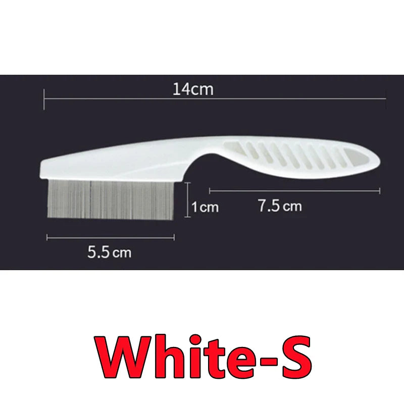 Professional Pet Hair Removal Comb | Shedding Tool for Dogs and Cats White-S