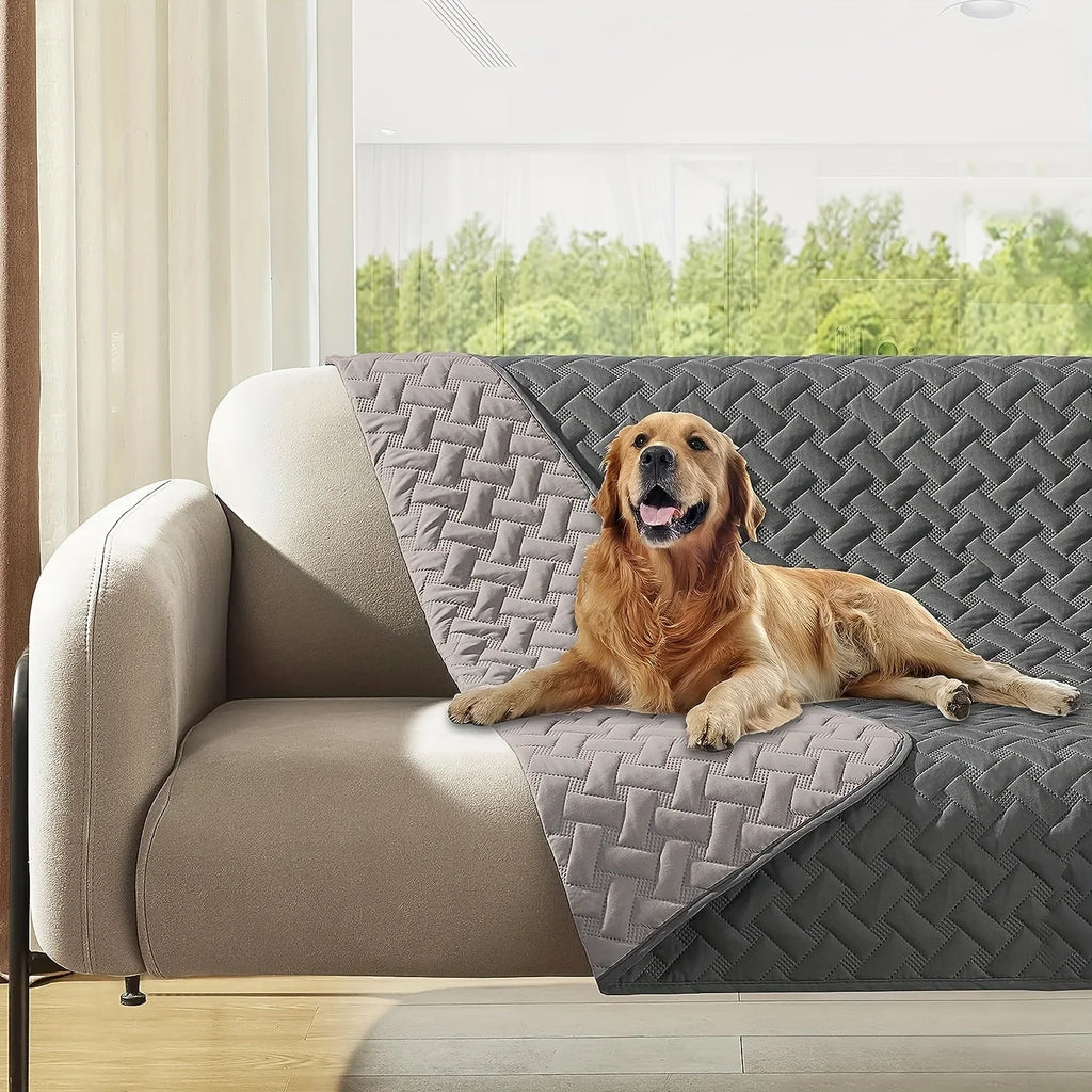 Brick Pattern Anti-Hair Pet Mat,Reversible Waterproof Dog Cushion,Washable Non-Slip Sofa Cover,Soft PU Foam Bed for Cats Dogs