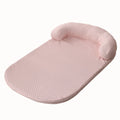 Cooling Ice Silk Pet Bed with Pillow - Breathable Anti-Slip Dog & Cat Cushion, Machine Washable (XS-L) Pink