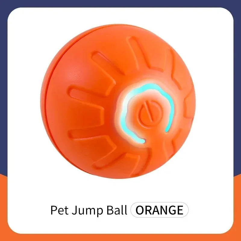 Smart Dog Toy Ball Electronic Interactive Pet Toy Ball USB Automatic Bouncing Rolling Toy Ball With RGB Lights Puppy Cat Product B Orange NO RGB 180
