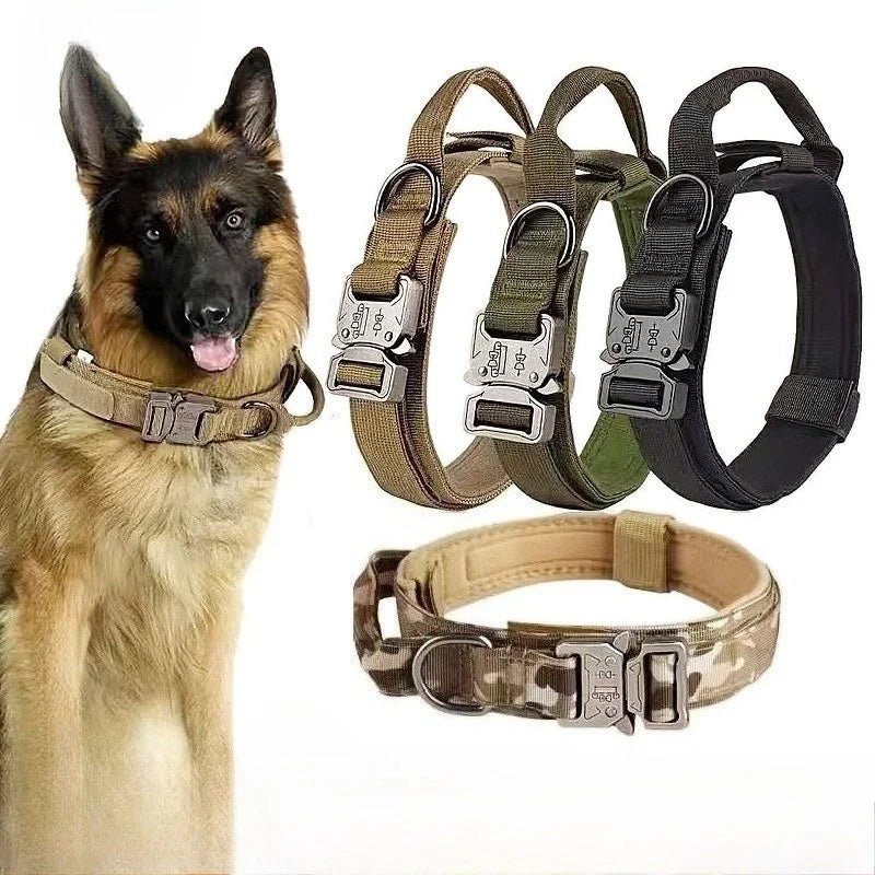 Dog Traction Tactical Collar Outdoor Neck Ring Thickened Large Dogs Can Hold Dog Neck Cover dog collar
