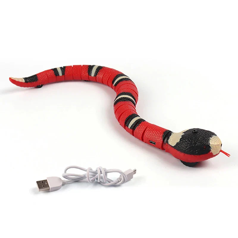 2023 Eletronic Smart Sensing Snake Automatic Cat Toys For Cats Dogs Pet Kitten Toys Pet Accessories WHITE